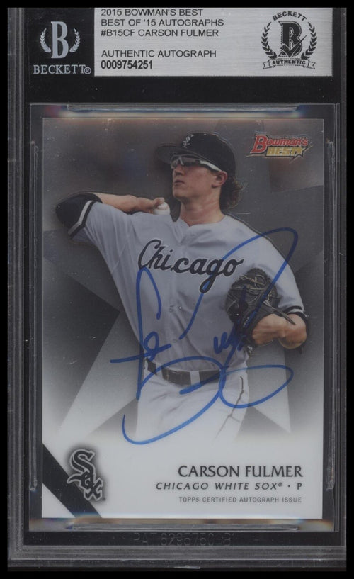 2015 Bowman's Best #B15-CF Carson Fulmer Best of 2015 Autographs BAS Slab