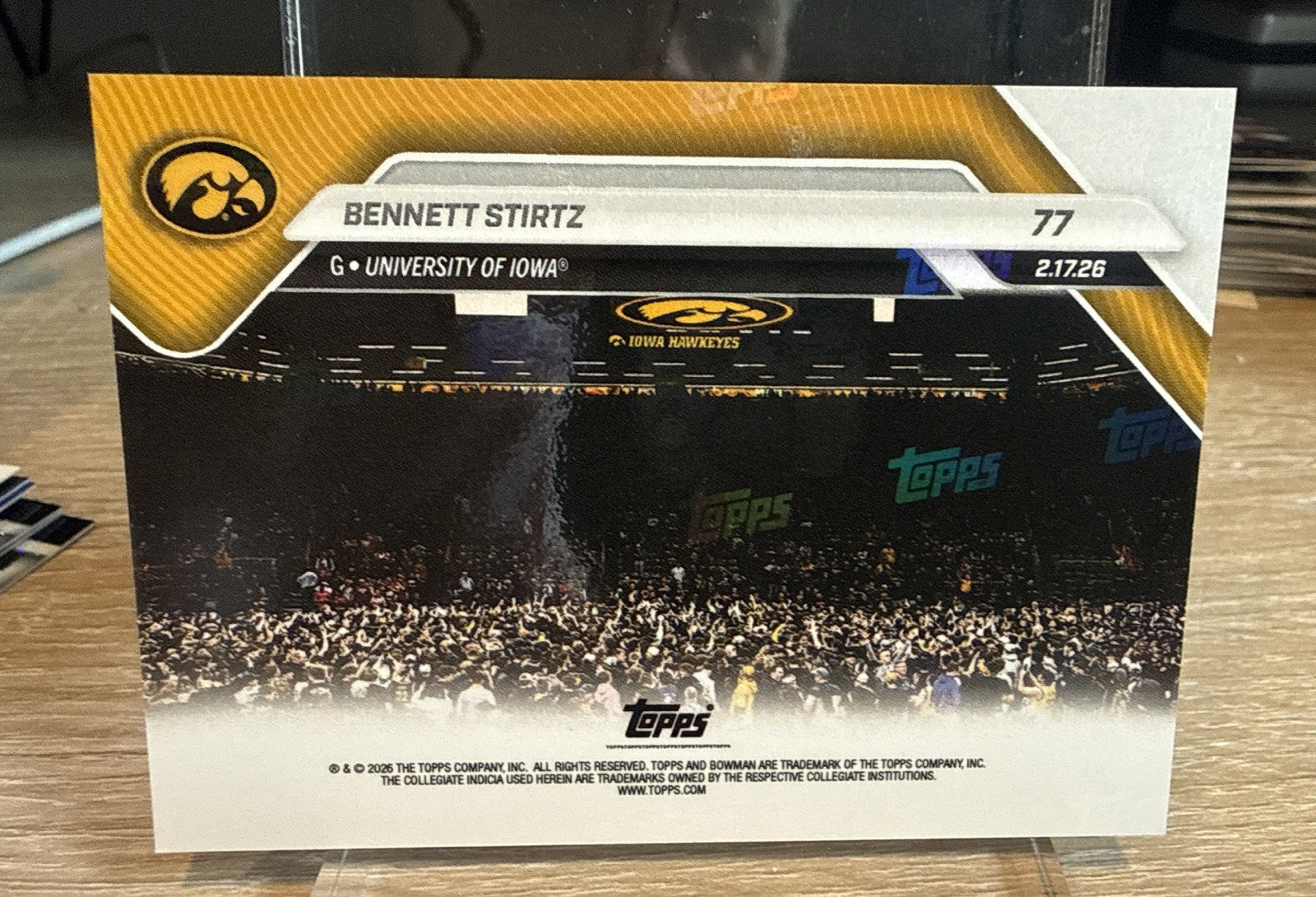 2025-26 Bowman U Now - Black Foil #77-A Bennett Stirtz #d /10 - Ranked Win