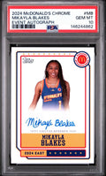 MIKAYLA BLAKES 2024 Topps McDonald's All-American PSA 10 On Card Event AUTO