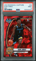 2025 Bowman Chrome U basketball Sapphire Edition Red - Kam Jones #d /5 - PSA 9