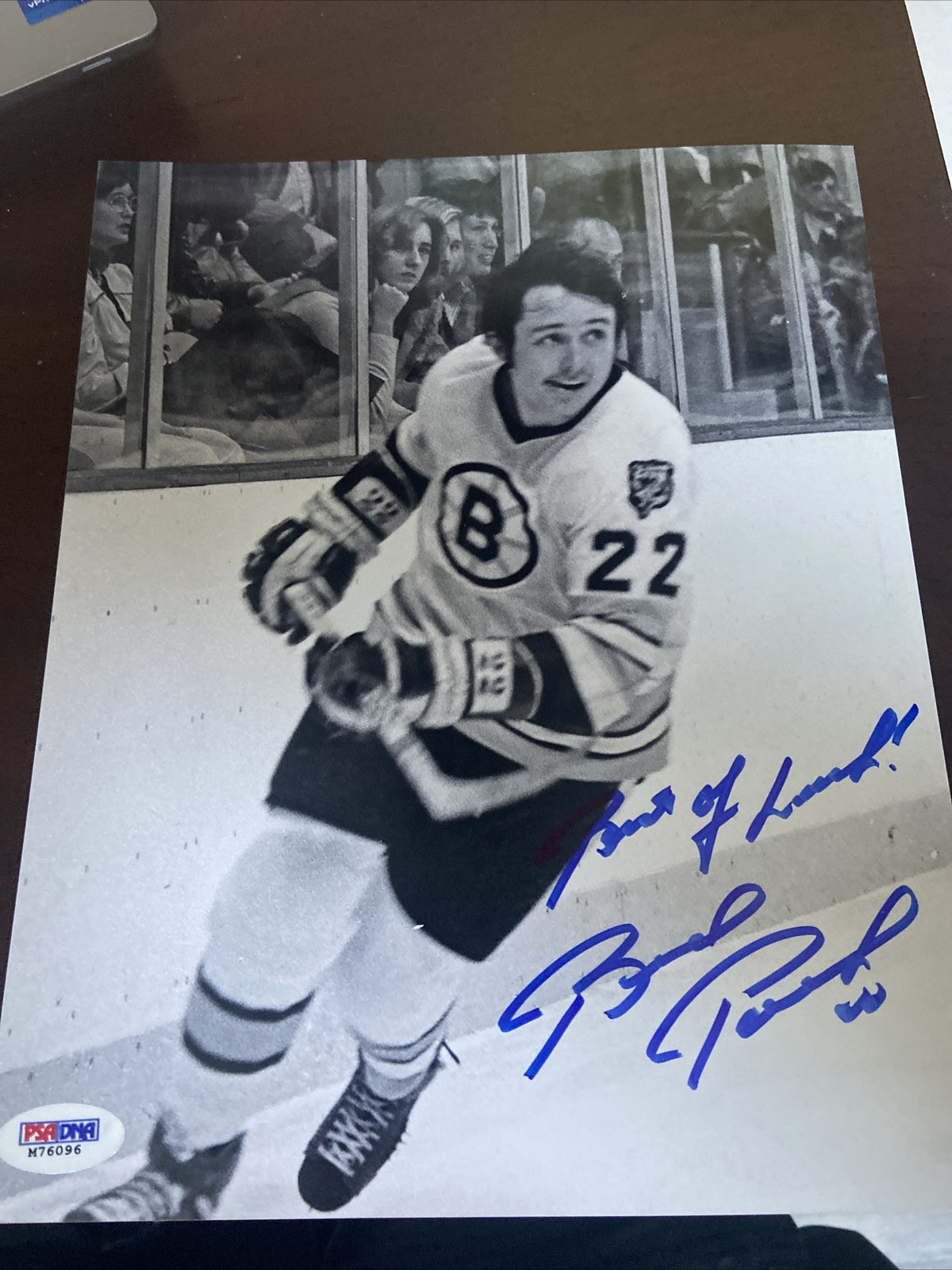 Brad Park Signed Bruins 8x10 Photo PSA/DNA COA M76096