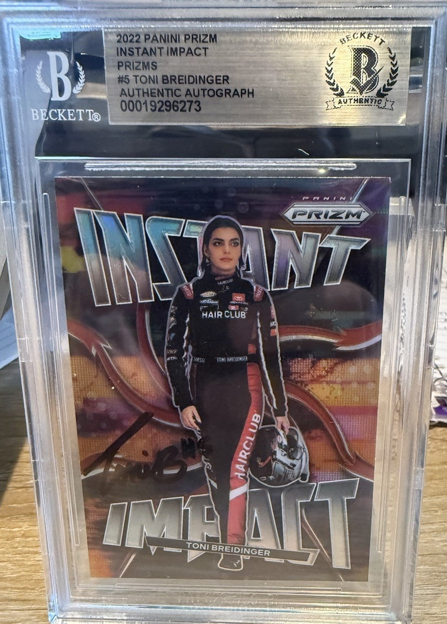 Signed 2023 Panini Prizm Instant Impact #5 - Toni Breidinger - Beckett BAS Slab
