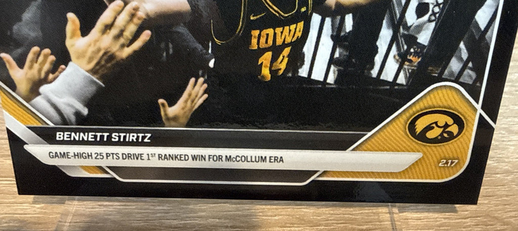 2025-26 Bowman U Now - Black Foil #77-A Bennett Stirtz #d /10 - Ranked Win