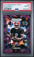 2024 PANINI PRIZM DRAFT PICKS PURPLE ICE #182 DJ LAGWAY #d /149 - PSA 10 Gem
