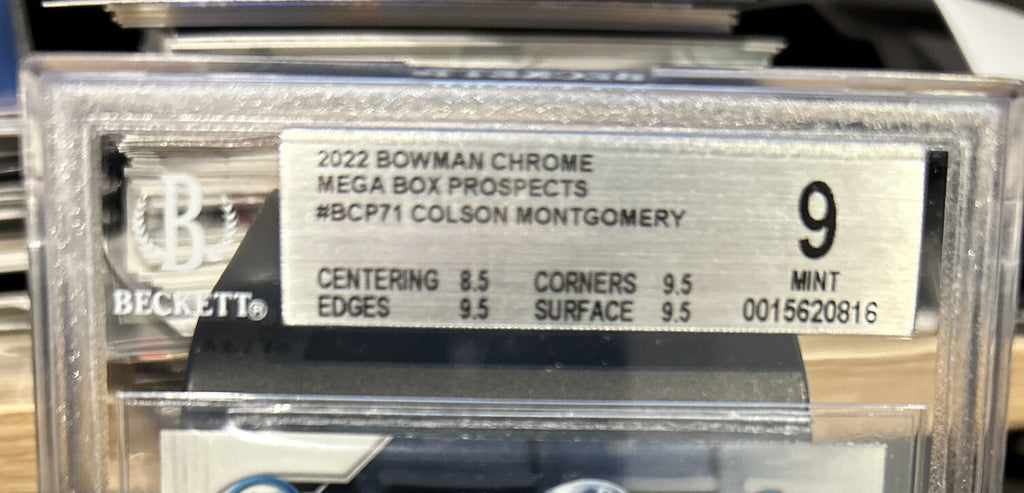2022 Bowman Chrome Mega Box COLSON MONTGOMERY RC 1ST #BCP71 BGS 9 Mint