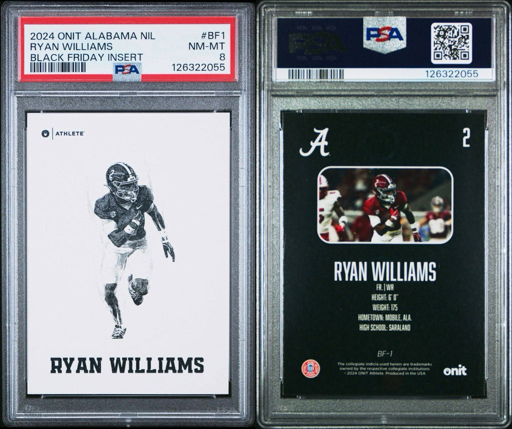 Ryan Williams 2024 Onit Athlete Whiteout #BF-1 - PSA 8