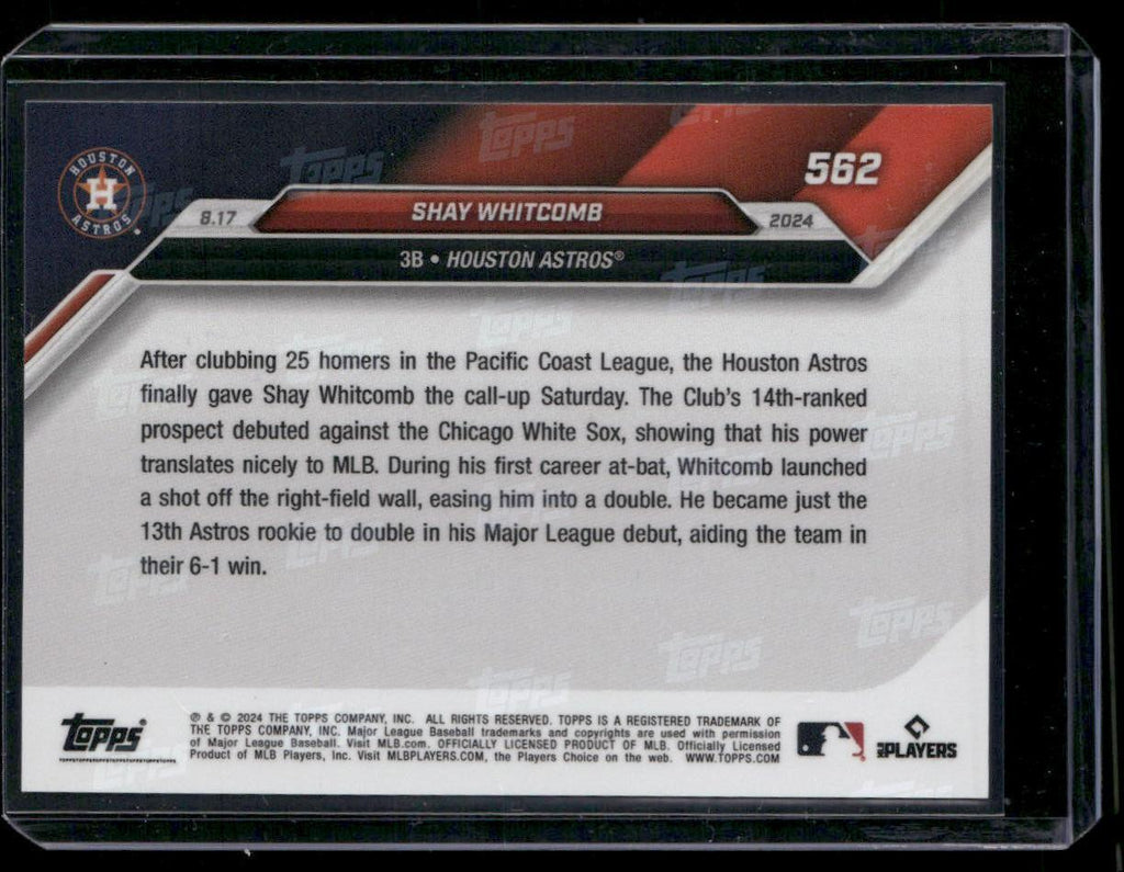 2024 Topps Now #562 Shay Whitcomb Blue Parallel /49