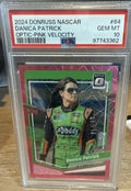 Danica Patrick - 2024 Donruss Optic Racing Pink Velocity  #d /79 PSA 10 Gem