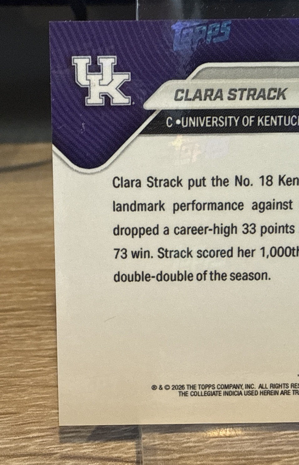 Clara Strack ~ 2025-26 Bowman U Now #68 - GOLD FOILFRACTOR 1/1 🔥🔥