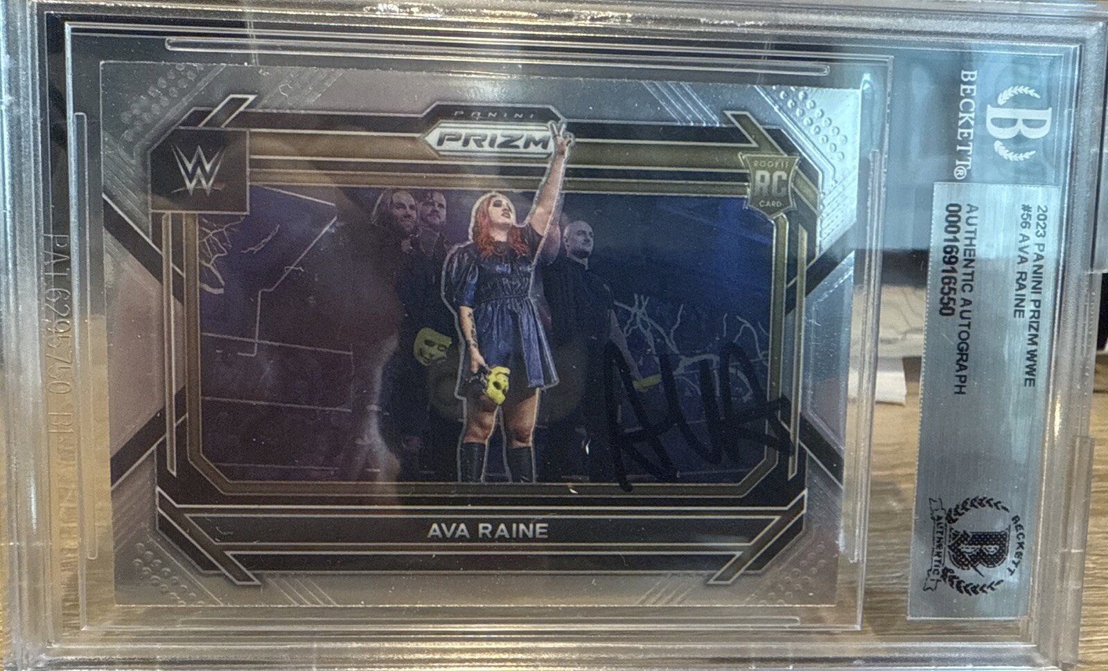 AVA RAINE 2023 PANINI PRIZM #56 SIGNED BECKETT BAS CERTIFIED WWE NXT