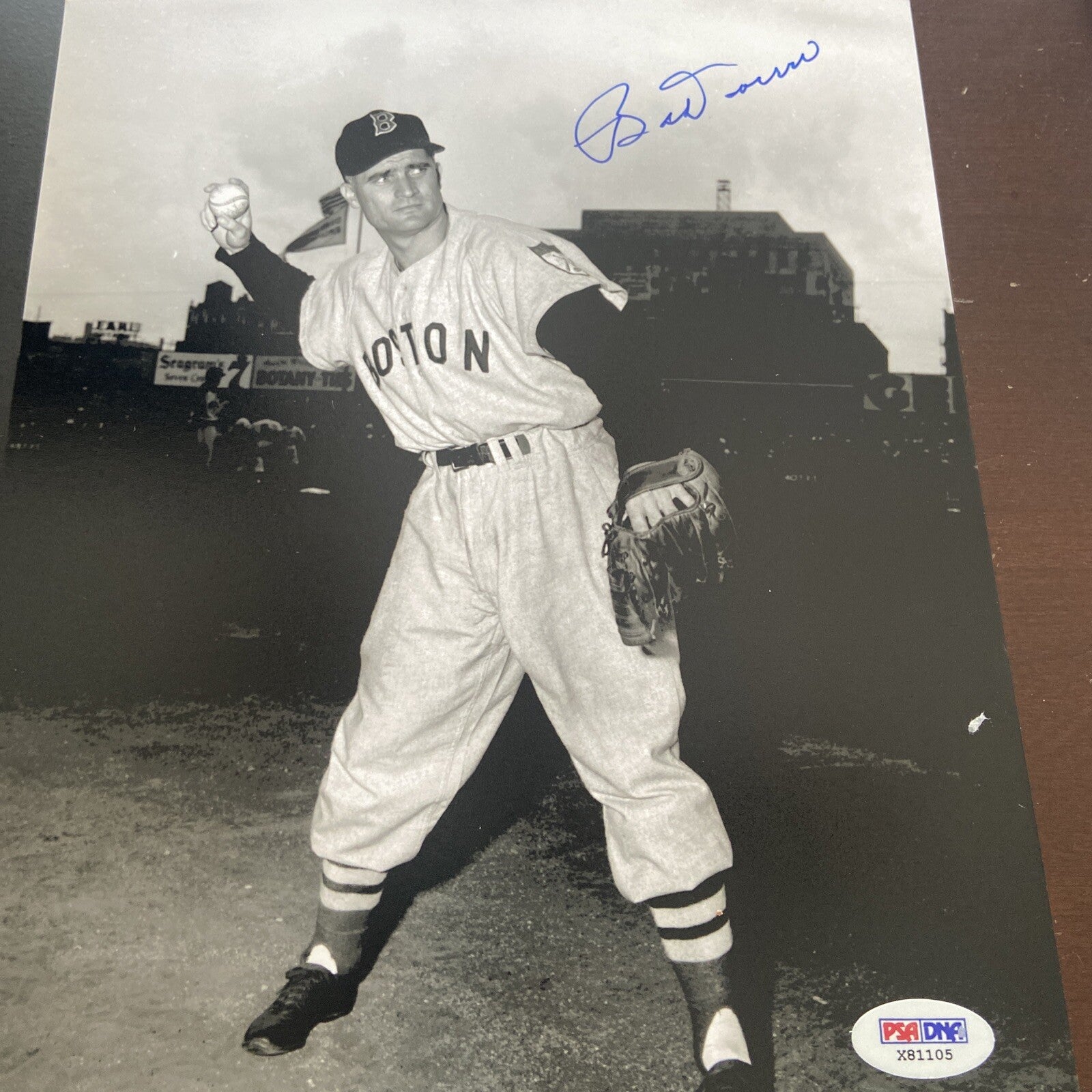 Bob Doerr Red Sox Signed 8x10 Photo Autograph Auto PSA/DNA