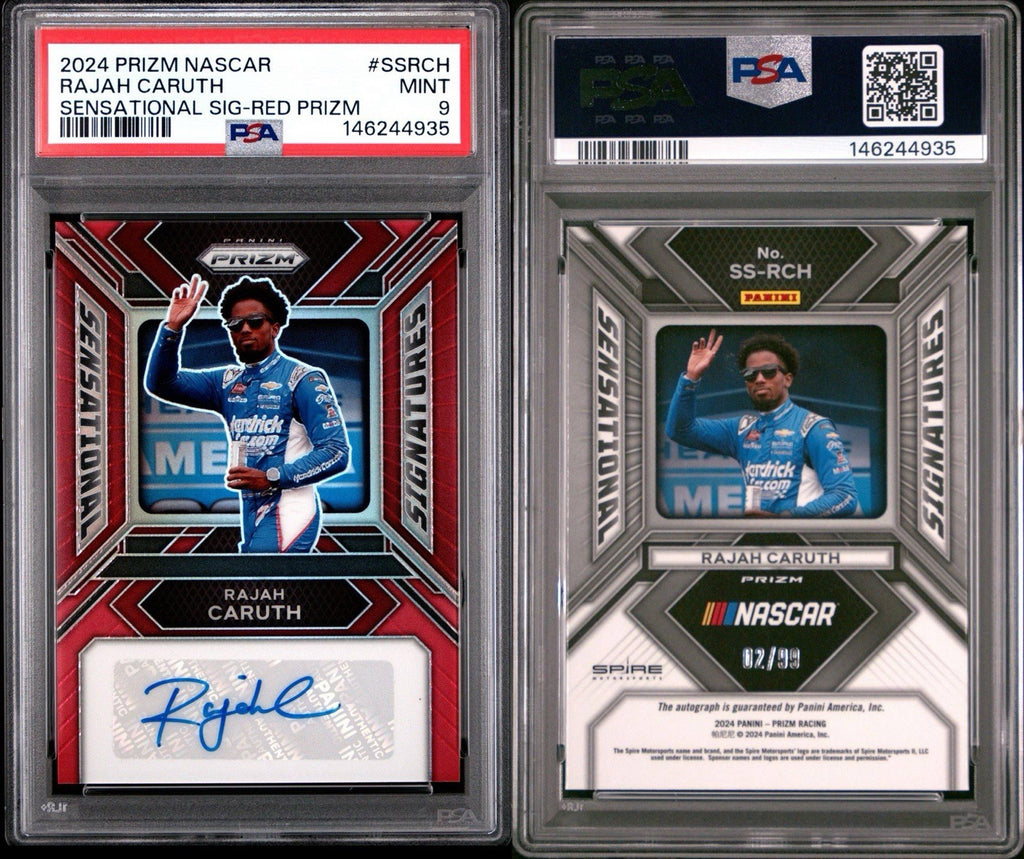 2024 Prizm - Rajah Caruth #SS-RCH - Red Auto /99 - PSA 9 Mint
