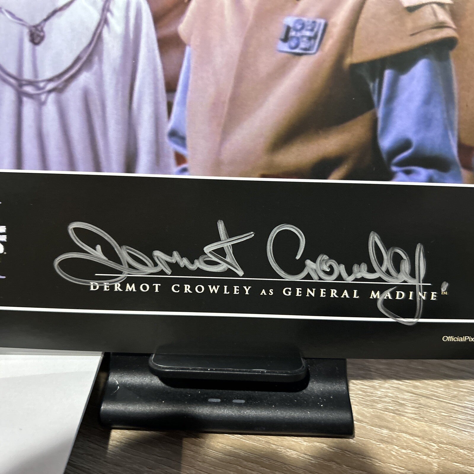 Star Wars Dermot Crowley Official Pix Master Pix ROTJ Signed 8 x 10 Photo PSA