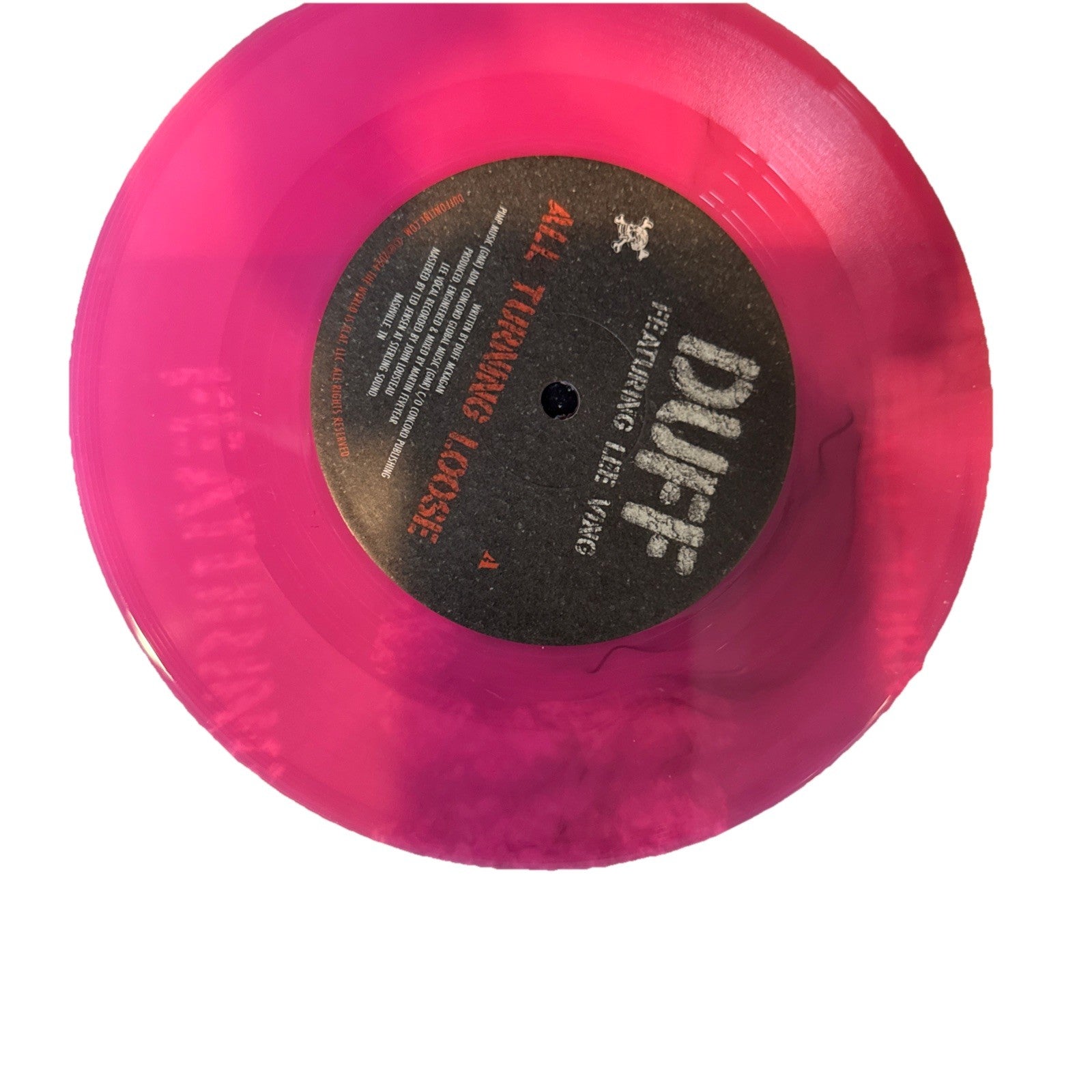 Duff McKagan Signed Pink 7” Record All Turning Loose Autographed