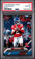 2024 Bowman U Now #10 Jaxson Dart - Blue Parallel /49 - PSA 10 Gem