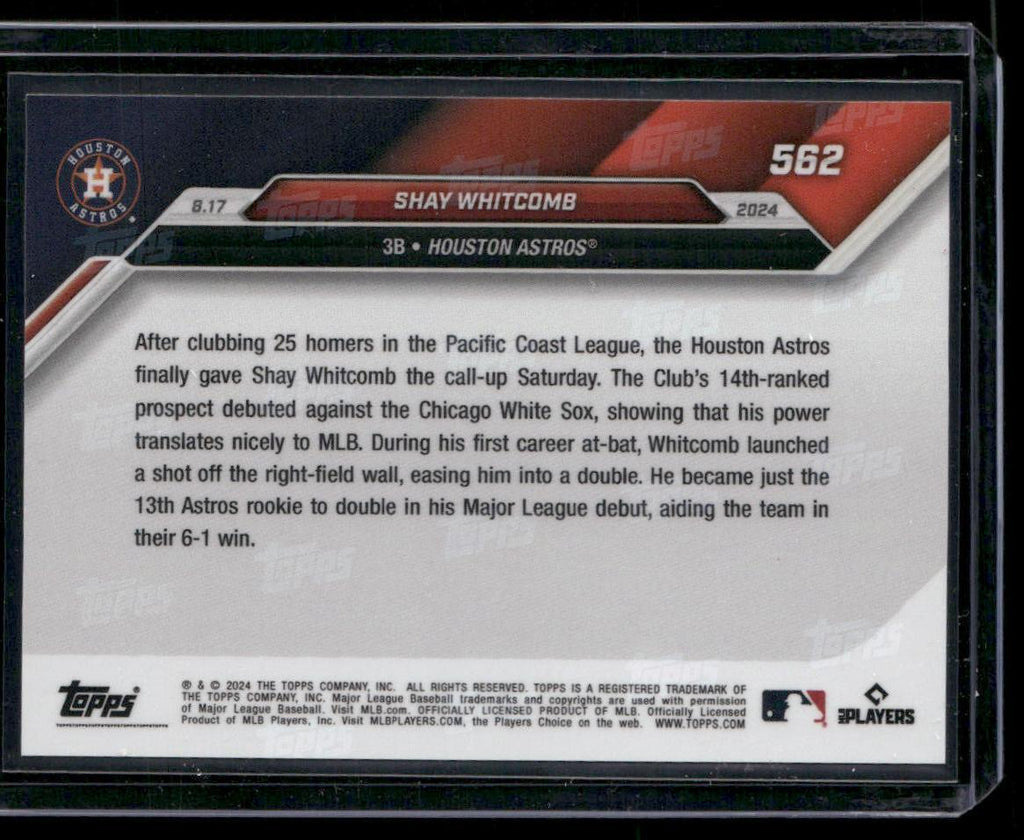 2024 Topps Now #562 Shay Whitcomb Purple Parallel /25
