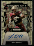 Jaheim Bell 2024 Panini Prizm Draft Picks #SD-JBL Signing Day Gold Vinyl 1/1