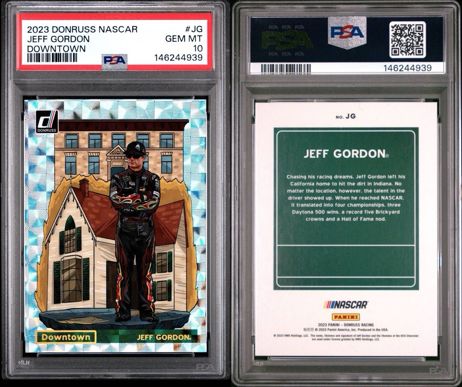 Jeff Gordon 2023 Panini Donruss NASCAR Downtown PSA 10  Gem
