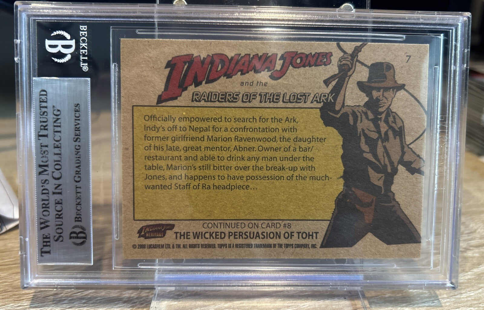 Karen Allen Signed 1981 Topps Indiana Jones Raiders Of The Lost Ark BECKETT BAS