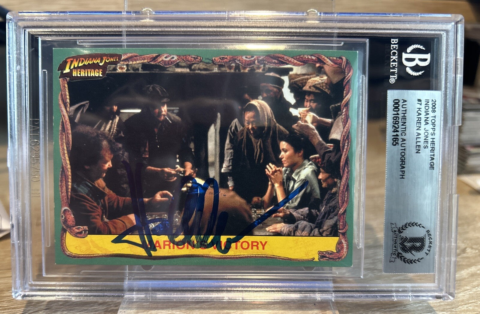 Karen Allen Signed 1981 Topps Indiana Jones Raiders Of The Lost Ark BECKETT BAS