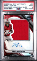 2024 Bowman's Best U Jumbo Relic Autograph - Emeka Egbuka - PSA 9