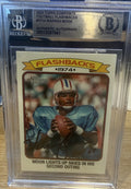 Warren Moon Signed 2023 Topps Composite Flashbacks #14 - Beckett BAS encased HOF