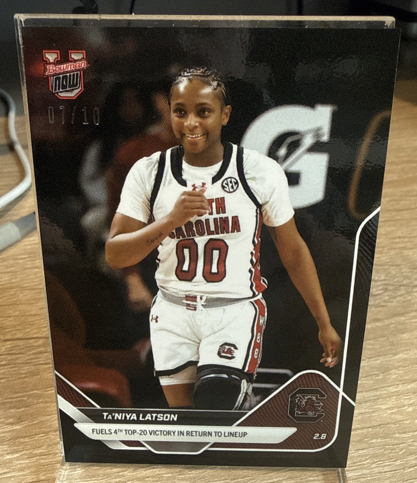 Ta’Niya Latson  ~ 2025-26 Bowman U Now #71 - Black Foil #d /10