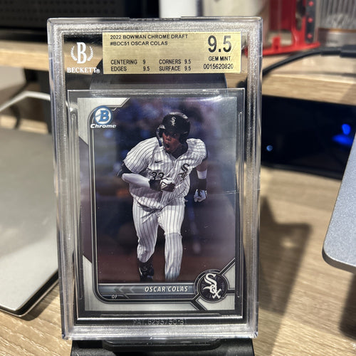 2022 Bowman Draft Chrome Rookie #BDC-51 Oscar Colas - Gem Mint BGS 9.5 with subs