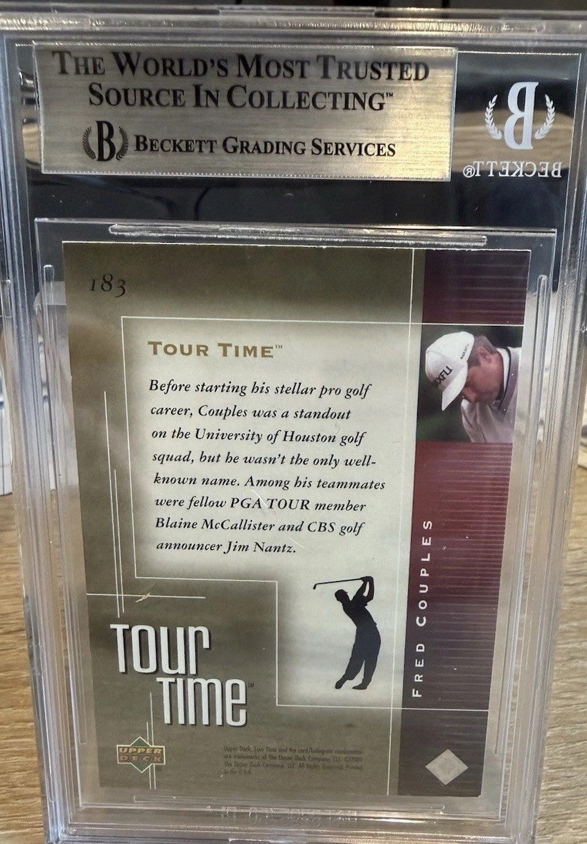 Signed Fred Couples - 2001 Upper Deck SP Authentic Preview  - Beckett  BAS Slab