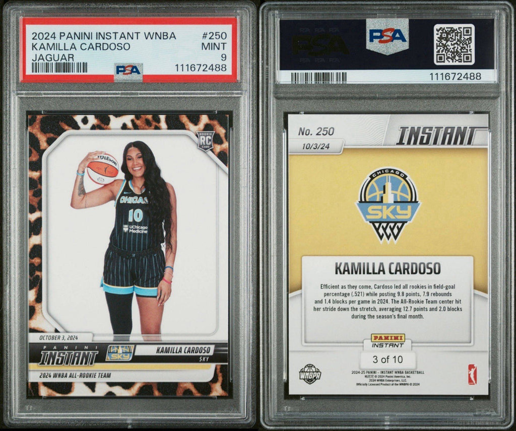 Kamilla Cardoso 2024 Panini Instant #250 Jaguar /10 - PSA 9 Mint