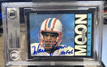 Warren Moon Oilers HOF 1985 Topps Rookie Card Signed Auto Beckett BAS Slabbed