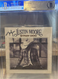 JUSTIN MOORE Stray Dog Signed Autographed CD BOOKLET Beckett Encased BAS