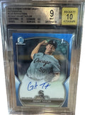 Grant Taylor 1st Bowman Auto Blue Refractor /150 BGS 9 Auto 10 #CDA-GT