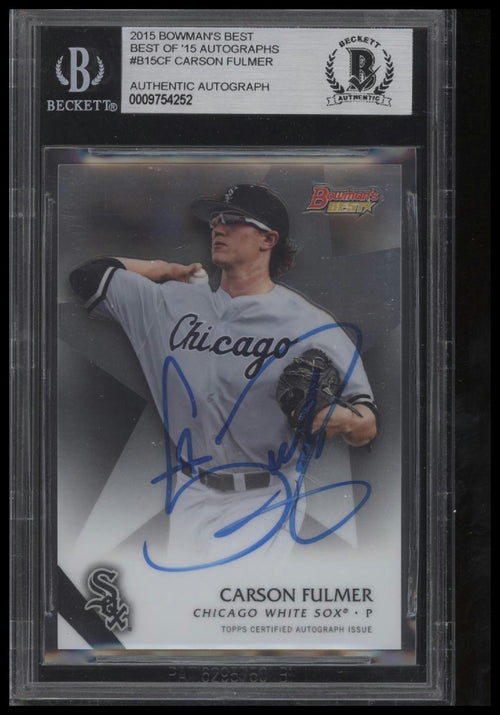 2015 Bowman's Best #B15-CF Carson Fulmer Best of 2015 Autographs BAS Slab