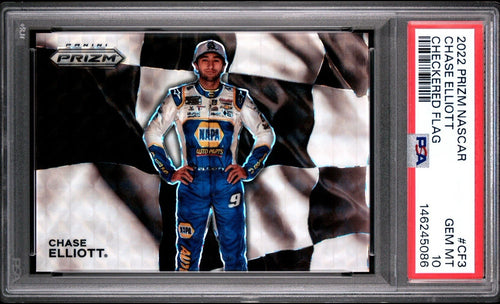 2022 Panini Prizm Racing #CF3 Chase Elliott Checkered Flag - PSA 10 Gem