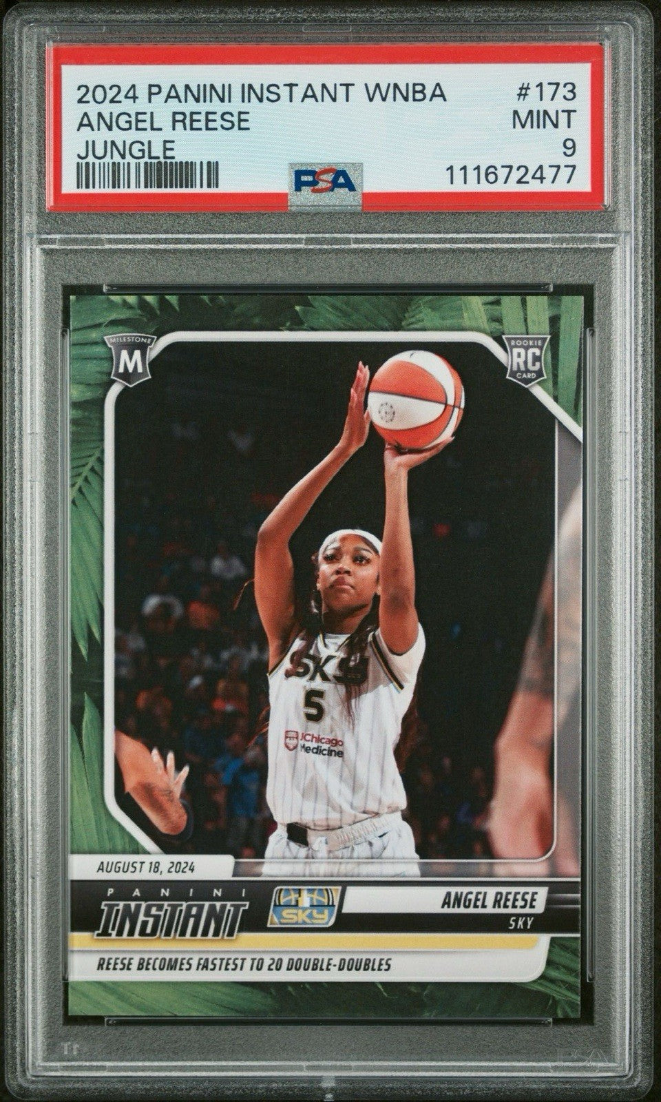 2024 Panini Instant WNBA #173 Angel Reese RC Jungle /25 - PSA 9