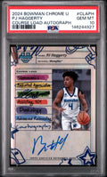2024-25 Bowman Chrome U #CLA-PH PJ Haggerty Course Load On Card Auto PSA 10 Gem