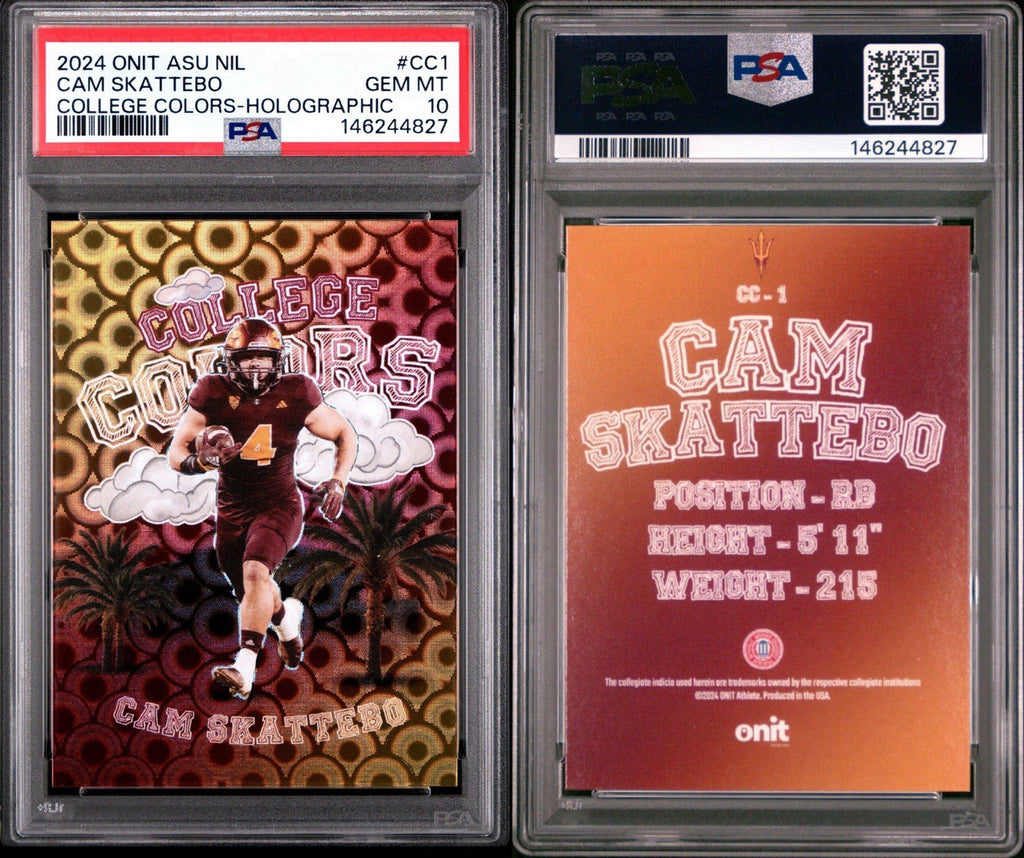 2024 ONIT CAM SKATTEBO College Colors CC-1 Holo PSA 10 Gem