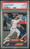 2024 Topps Now #259 Connor Norby Purple Parallel #d /25 RC - PSA 10 Gem Mint