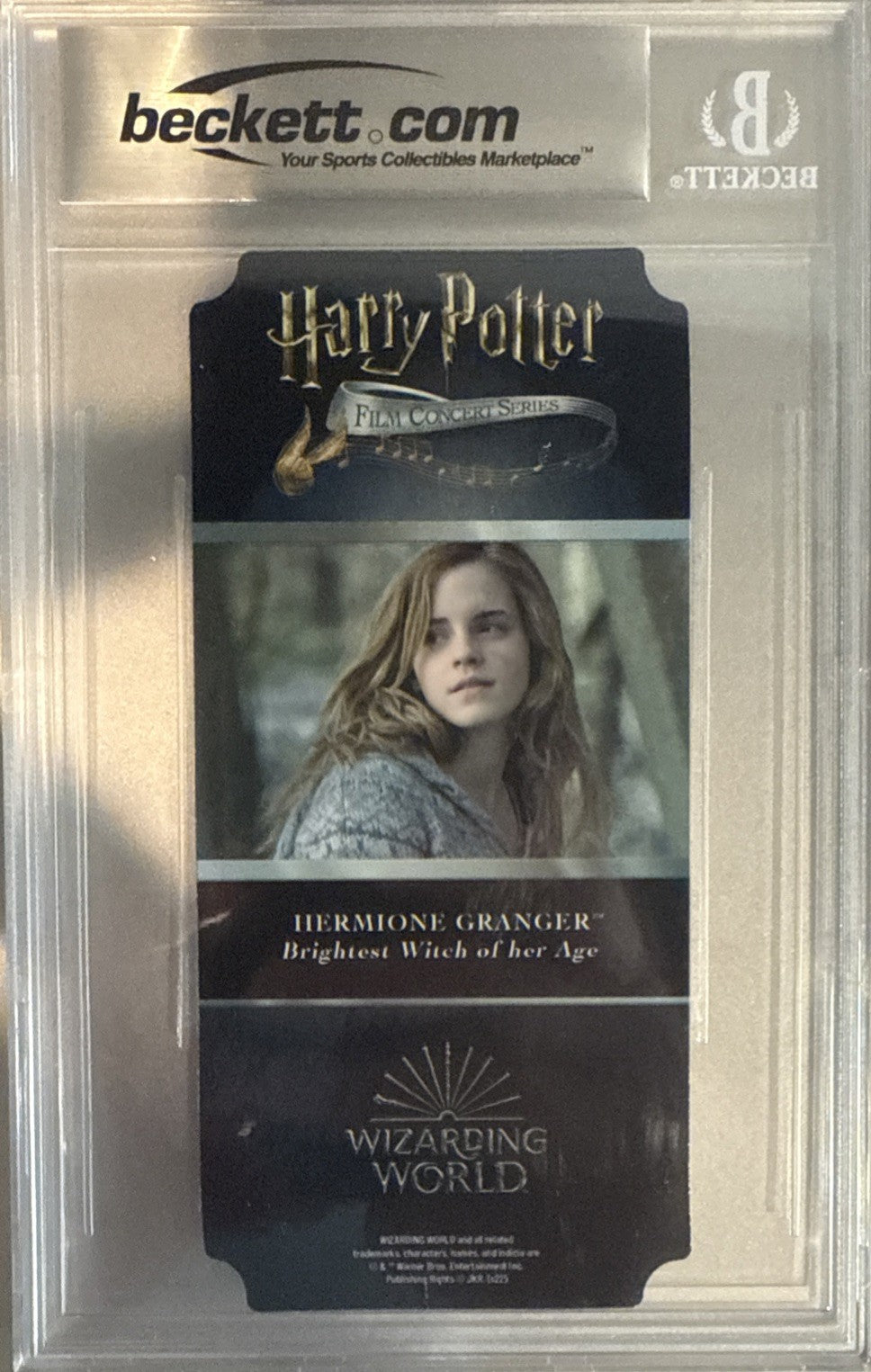 Signed Daniel Radcliffe - Harry Potter Film Concert Series Lenticular Ticket BAS