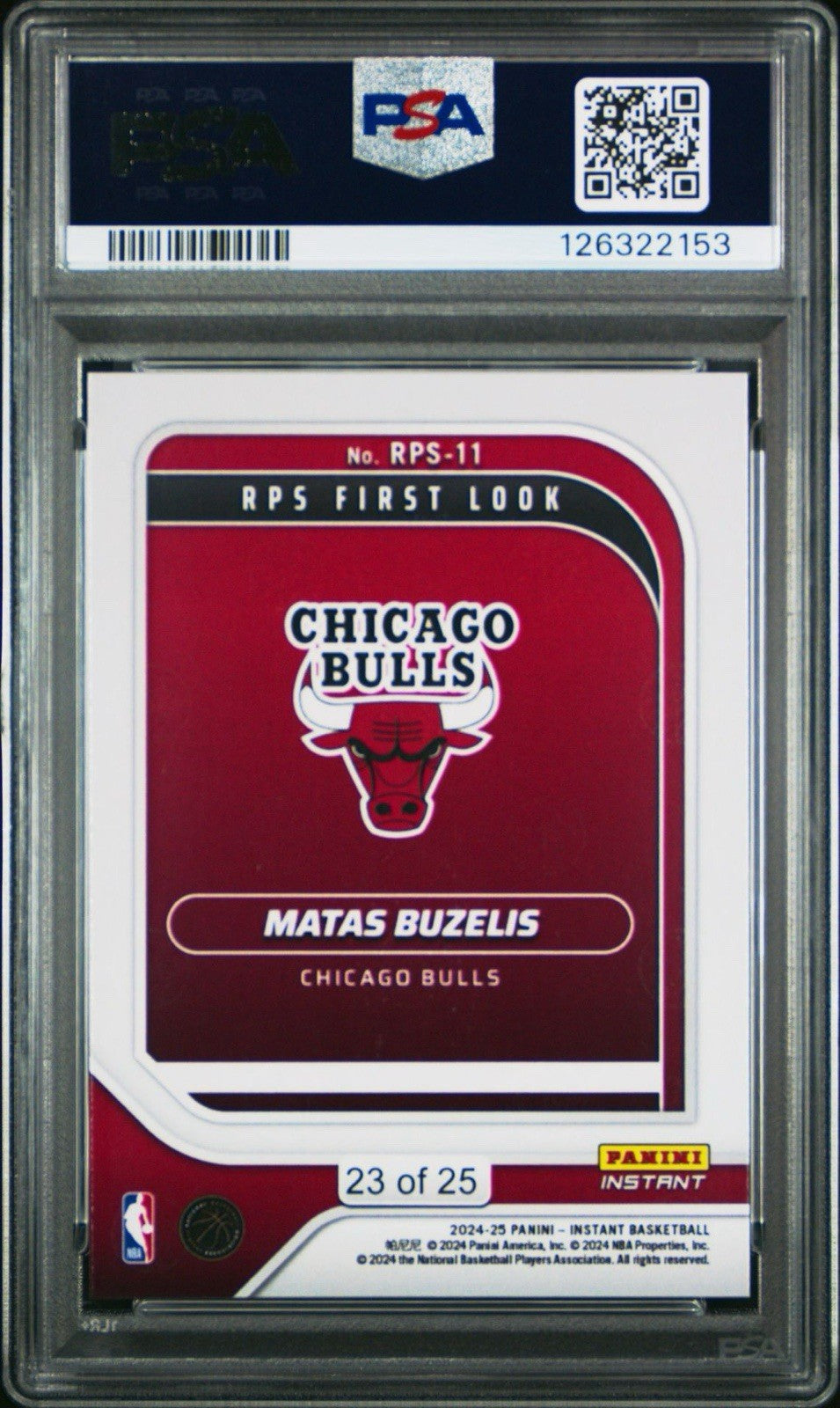 2024 Panini Instant - MATAS BUZELIS  RPS FIRST LOOK JUNGLE  /25 #11 PSA 9
