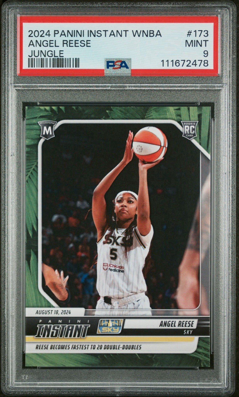2024 Panini Instant WNBA #173 Angel Reese RC Jungle /25 - PSA 9