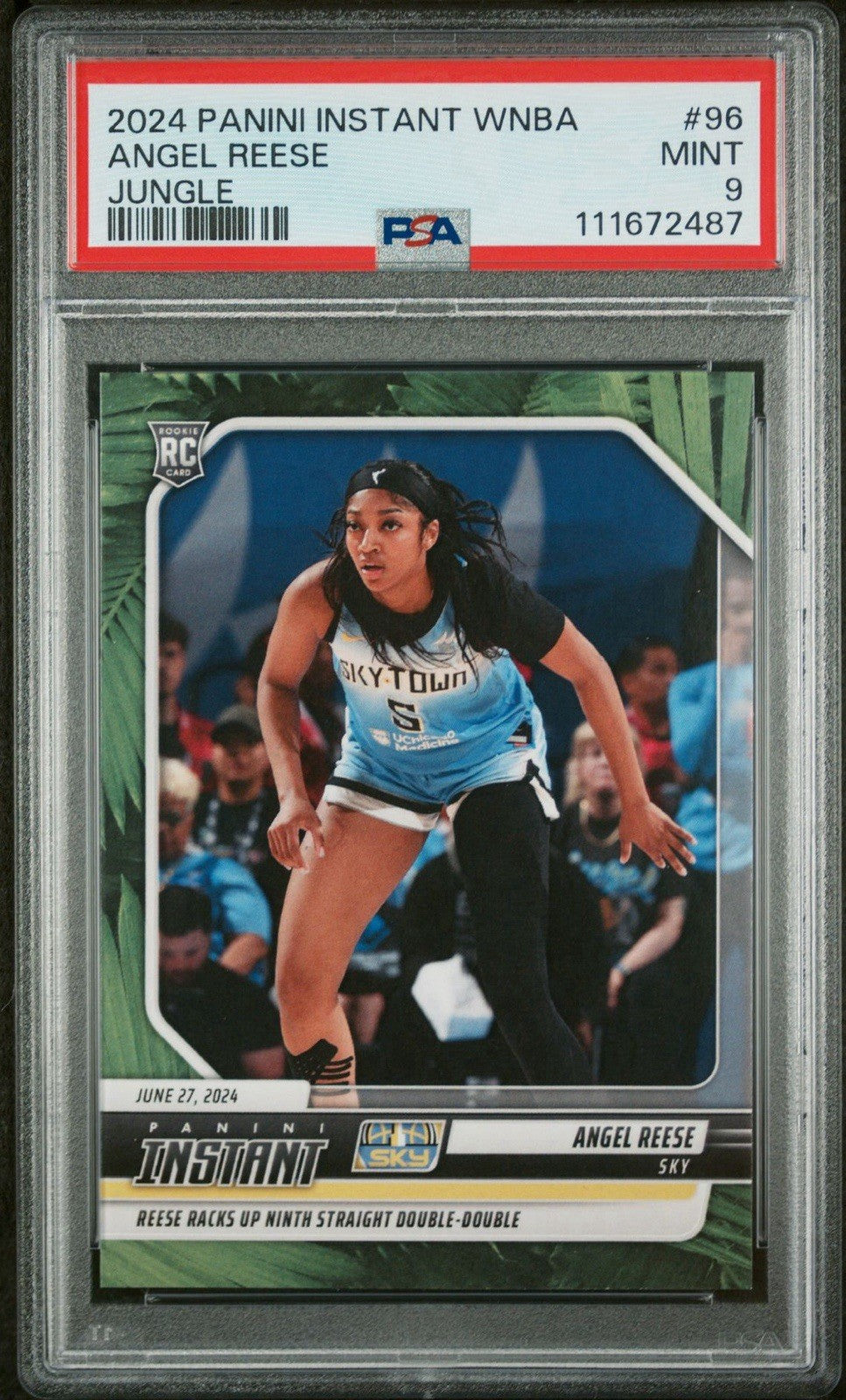 2024 Panini Instant WNBA #173 Angel Reese RC Jungle /25 - PSA 9
