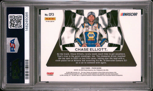 2022 Panini Prizm Racing #CF3 Chase Elliott Checkered Flag - PSA 10 Gem