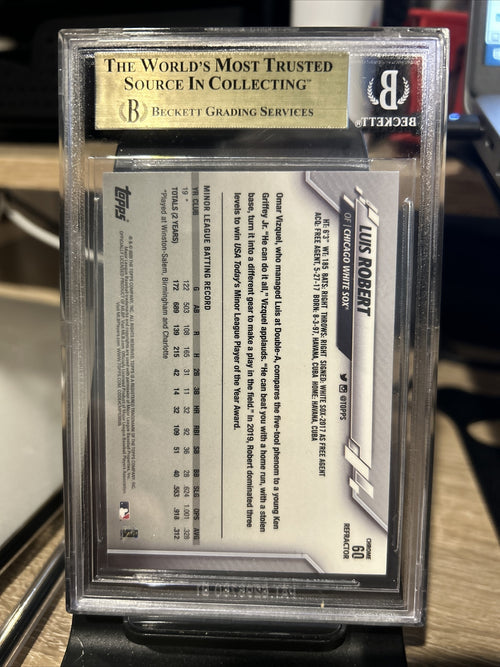 2020 Topps Chrome Sepia Refractor LUIS ROBERT Rookie RC GEM MINT BGS 9.5 subgrds