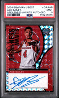 Ace Bailey 2024 Bowman U Best Greatness Awaits Geometric Auto PSA 9