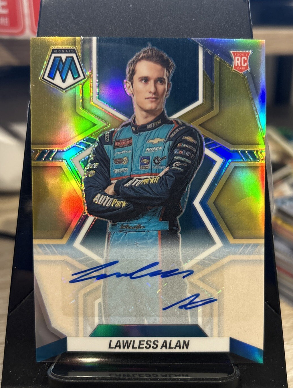 2023 Panini Chronicles Mosaic Racing Lawless Alan Gold RC   Auto #d /10 🔥🔥🔥
