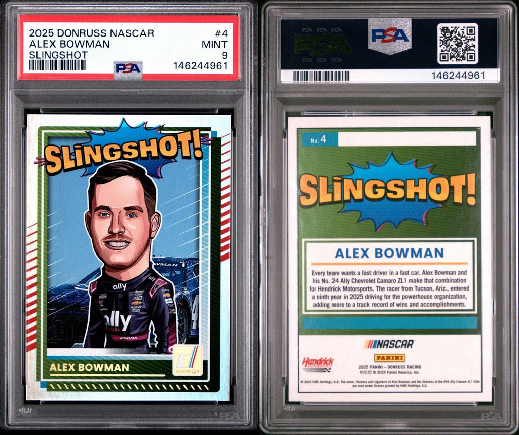 2025 Panini Donruss NASCAR Alex Bowman Slingshot #4 PSA 9 Mint