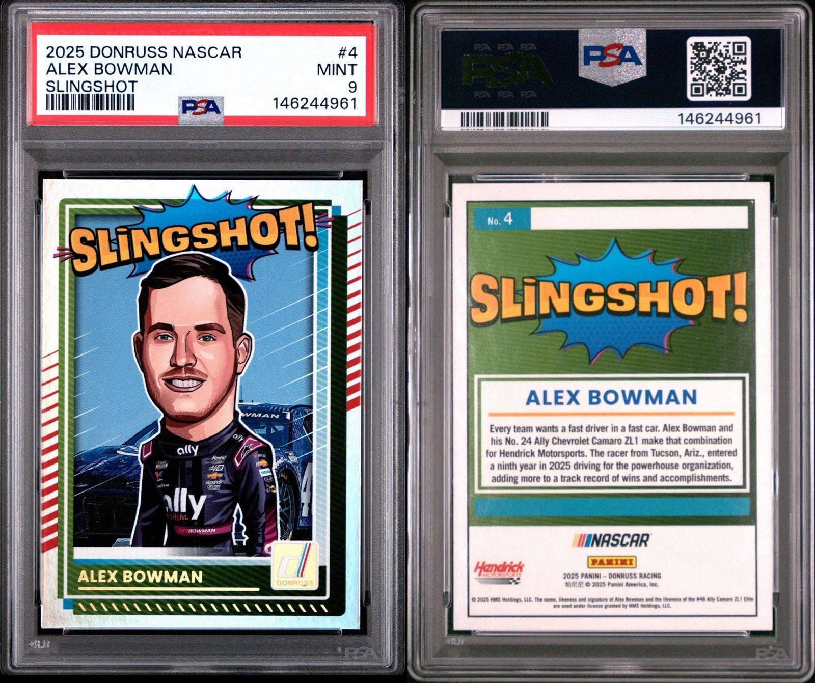 2025 Panini Donruss NASCAR Alex Bowman Slingshot #4 PSA 9 Mint