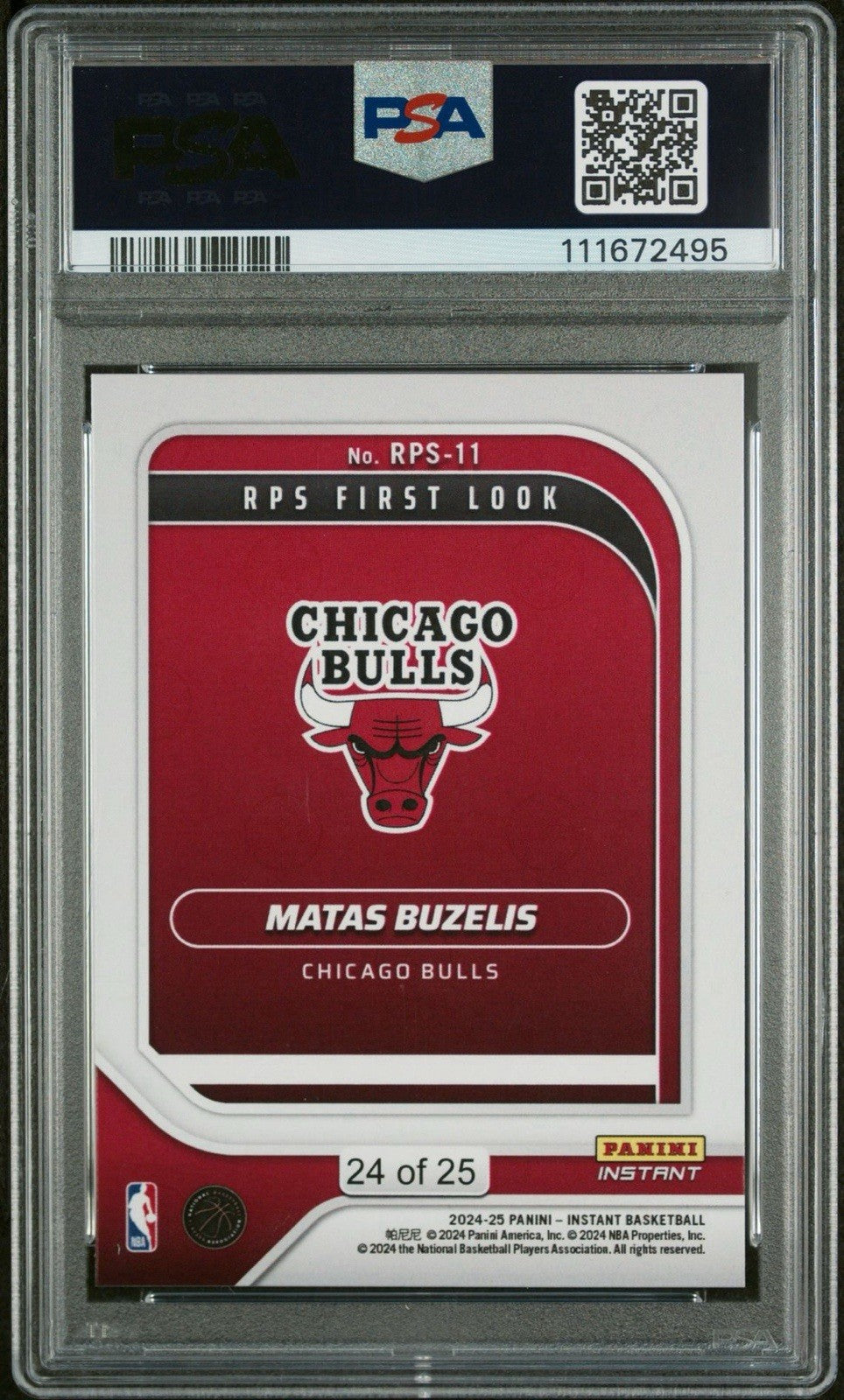 2024 Panini Instant - MATAS BUZELIS  RPS FIRST LOOK JUNGLE  /25 #11 PSA 9